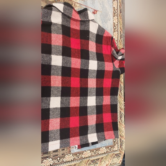 Calvin Klein Red and Black Plaid Jacket - Picture 8 of 10